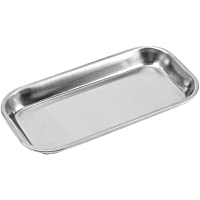Bandeja dental de acero inoxidable- bandeja quirúrgica- fácil de limpiar para el quirófano de los médicos del dentista…